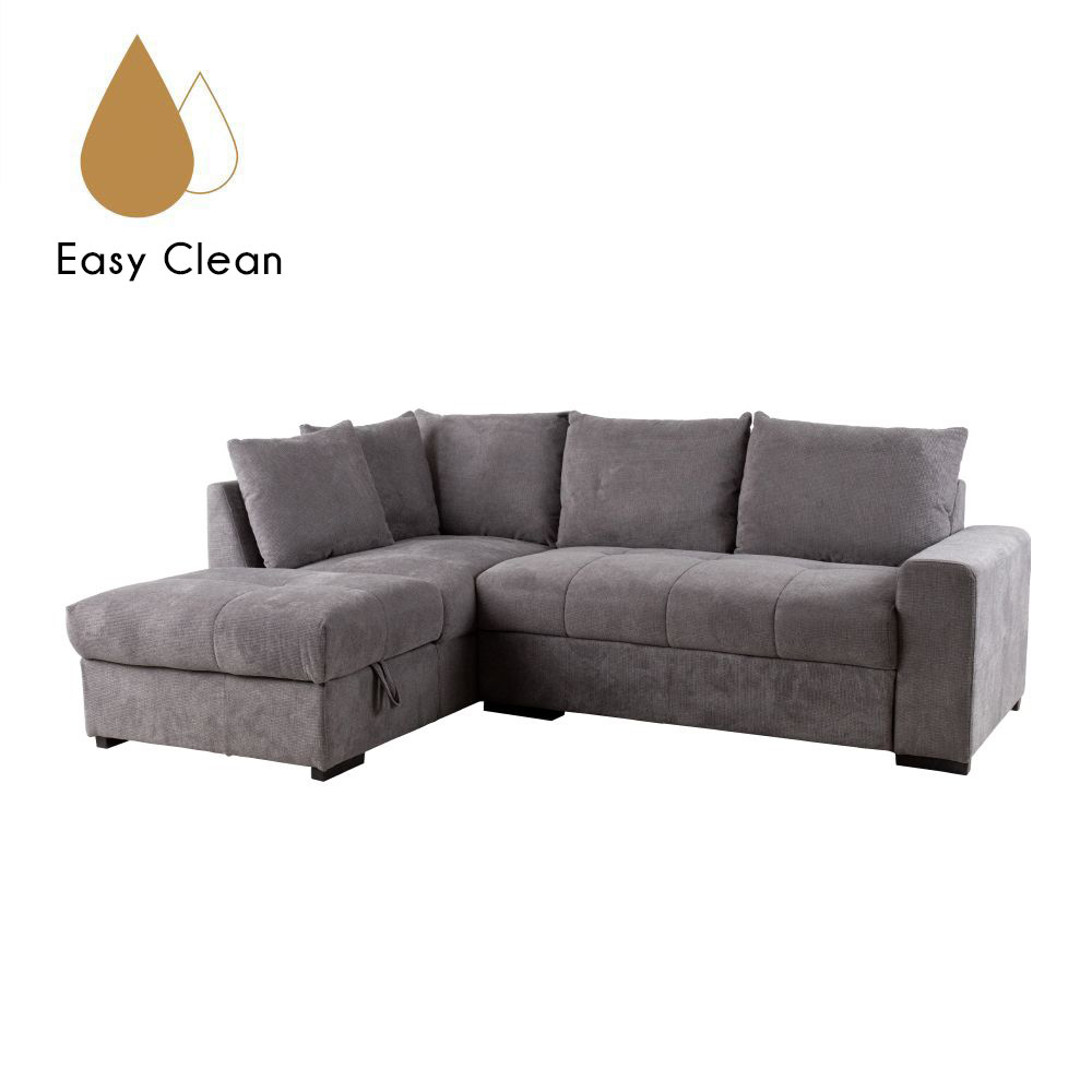 BILL ΚΑΝΑΠΕΣ ΚΡΕΒΑΤΙ ΓΩΝΙΑ ΑΡΙΣΤΕΡΗ STONE 241x173x94cm