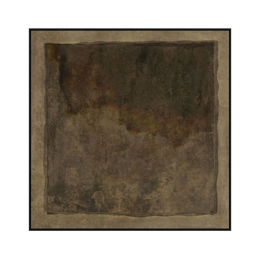 AFENGIA ΠΙΝΑΚΑΣ ΔΙΑΚΟΣΜΗΤΙΚΟΣ ΜΕ ΚΟΡΝΙΖΑ 80x80x4cm ΚΑΜΒΑΣ ΚΑΦΕ ΚΑΦΕ ΞΥΛΟ ΜΑΥΡΟ