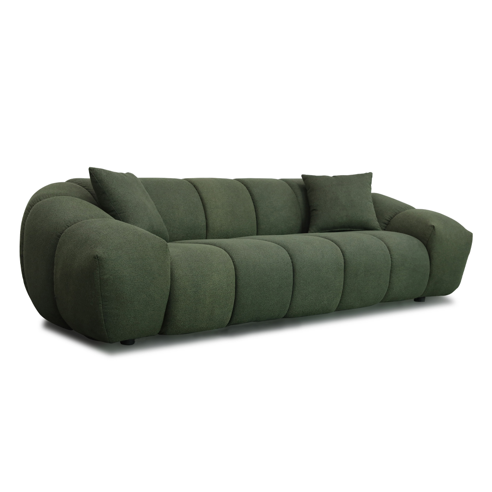 BOSSANOVA ΚΑΝΑΠΕΣ 3ΘΕΣΙΟΣ ΠΡΑΣΙΝΟ ΣΚΟΥΡΟ 255x115x71cm