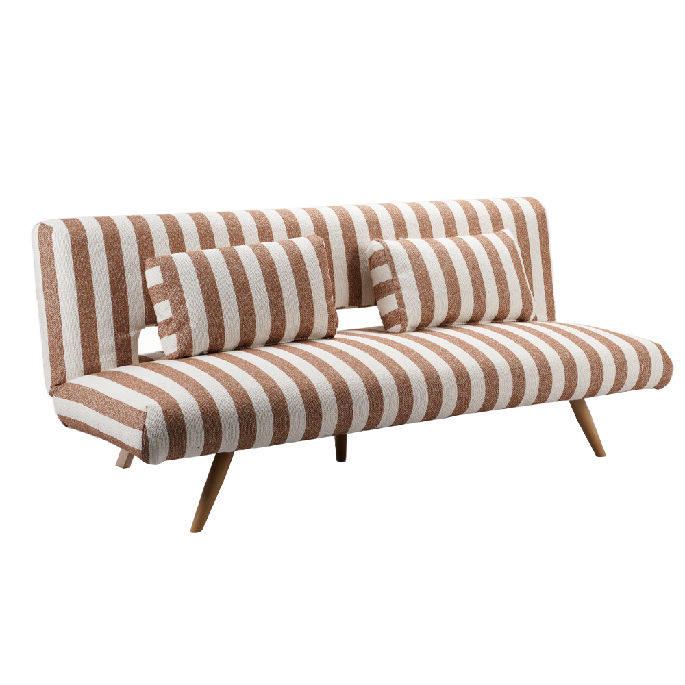 LA SPEZIA ΚΑΝΑΠΕΣ ΚΡΕΒΑΤΙ 3ΘΕΣΙΟΣ OFF WHITE TERRACOTTA 188x81x88cm