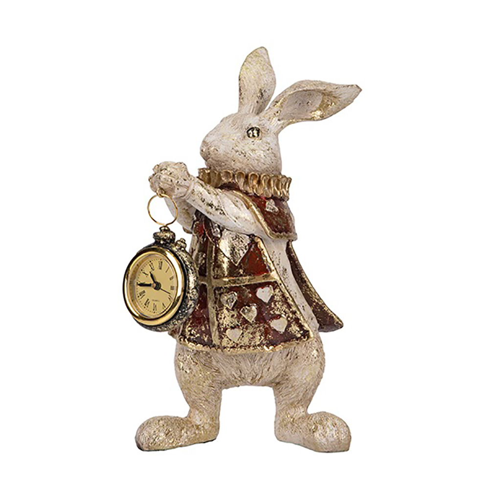 ΠΑΣΧΑΛΙΝΟΣ ΛΑΓΟΣ ΜΕ ΡΟΛΟΙ ΠΟΛΥΡΕΖΙΝ ΛΕΥΚΟΣ - ΧΡΥΣΟΣ 13x14x30cm-EUROLAMP-818-00074