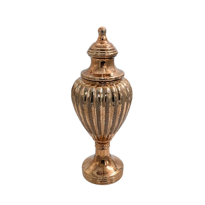 ΓΥΑΛΙΝΟ ΒΑΖΟ Fylliana FL7543 COPPER ΧΡΩΜΑ 16x40εκ - 945-124-018