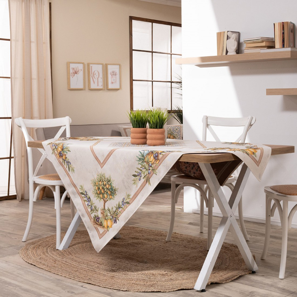 ΤΡΑΠ/ΚΑΡΕ  MEDITERRANEO  ME ΛΕΜΟΝΙΑ  140Χ140ΕΚ  -TEORAN-8206