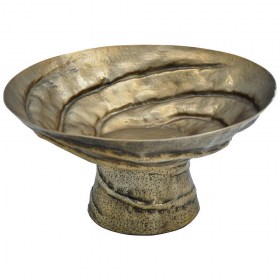 metalliki-diakosmitiki-stroggyli-piatela-me-podi-fylliana-fl1060-antike-chryso-chroma-26x18ek1706514908