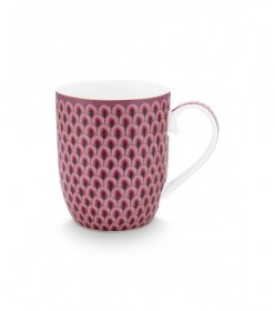 mug-small-flower-festival-scallop-dark-pink-145ml